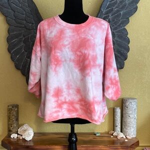 Gap Oversized Tie Dye Crew Crop Sweater